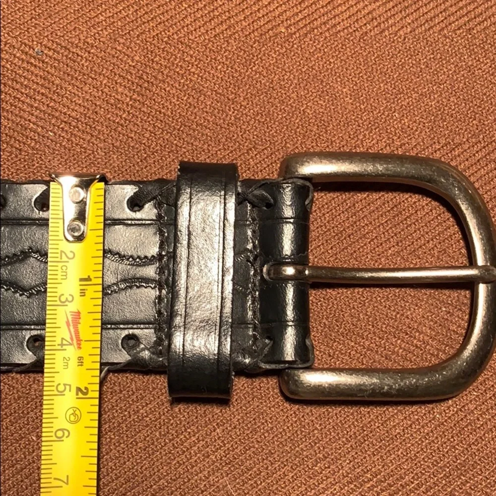 NWOT Bonded Leather Belt w/embellishments pattern